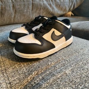 New Nike Dunk Low Toddler Boy Size 8C Black White